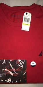 Brand New Nautica Red Crew Neck Solid T-shirt